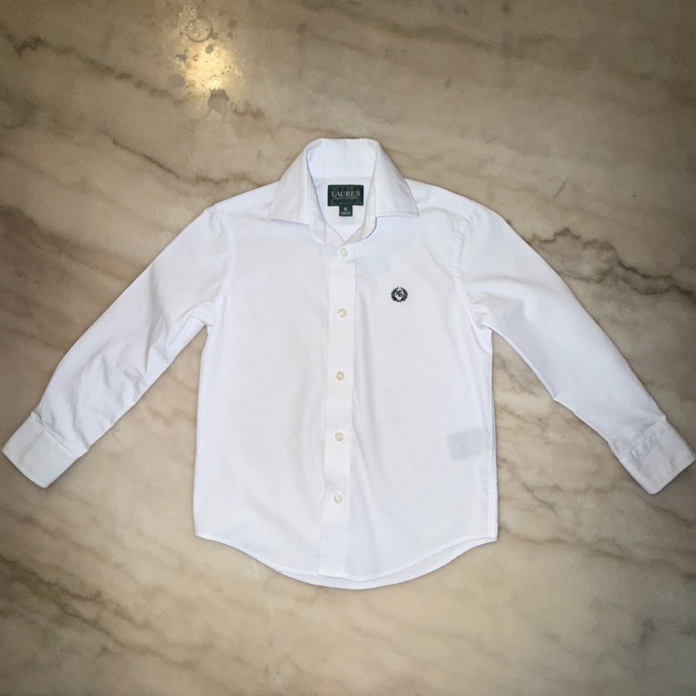 Ralph Lauren boys White Oxford Button Down Shirt Size 5 - Picture 2 of 10